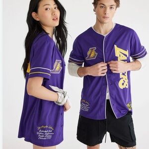 Los Angeles Lakers Purple Baseball Jersey